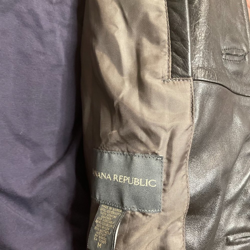 Banana Republic Black Leather Blazer - M - Picture 14 of 14